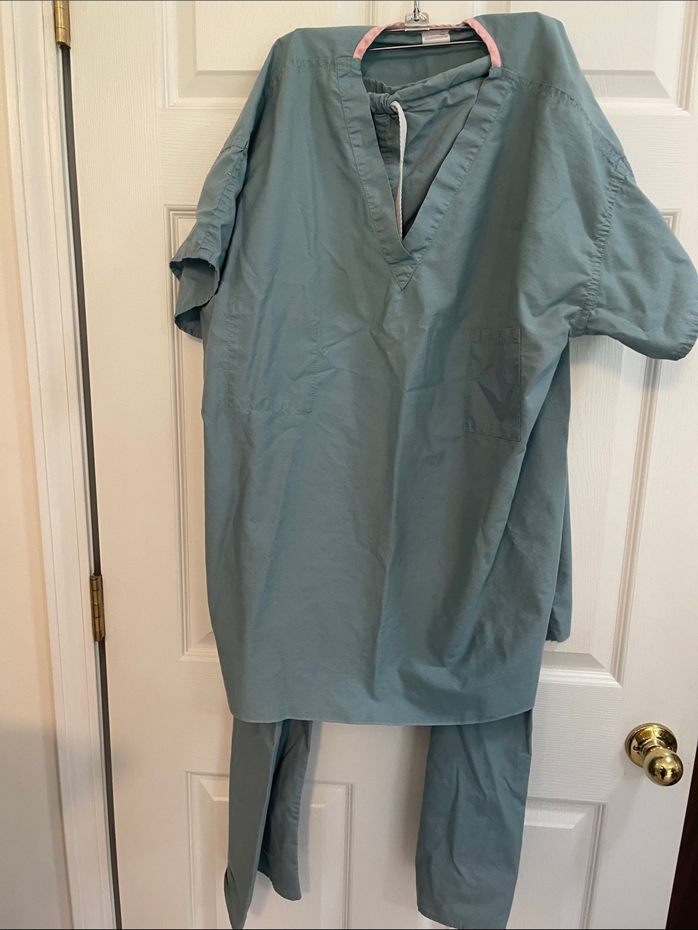 Standard  Textile  Teal Green Medical Scrub Set SZ XL TOP- L PANTS